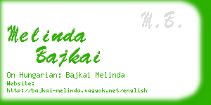 melinda bajkai business card